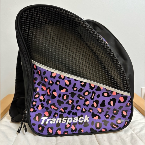 Transpack Handbags - Transpack Ice Skate Backpack Purple Leopard